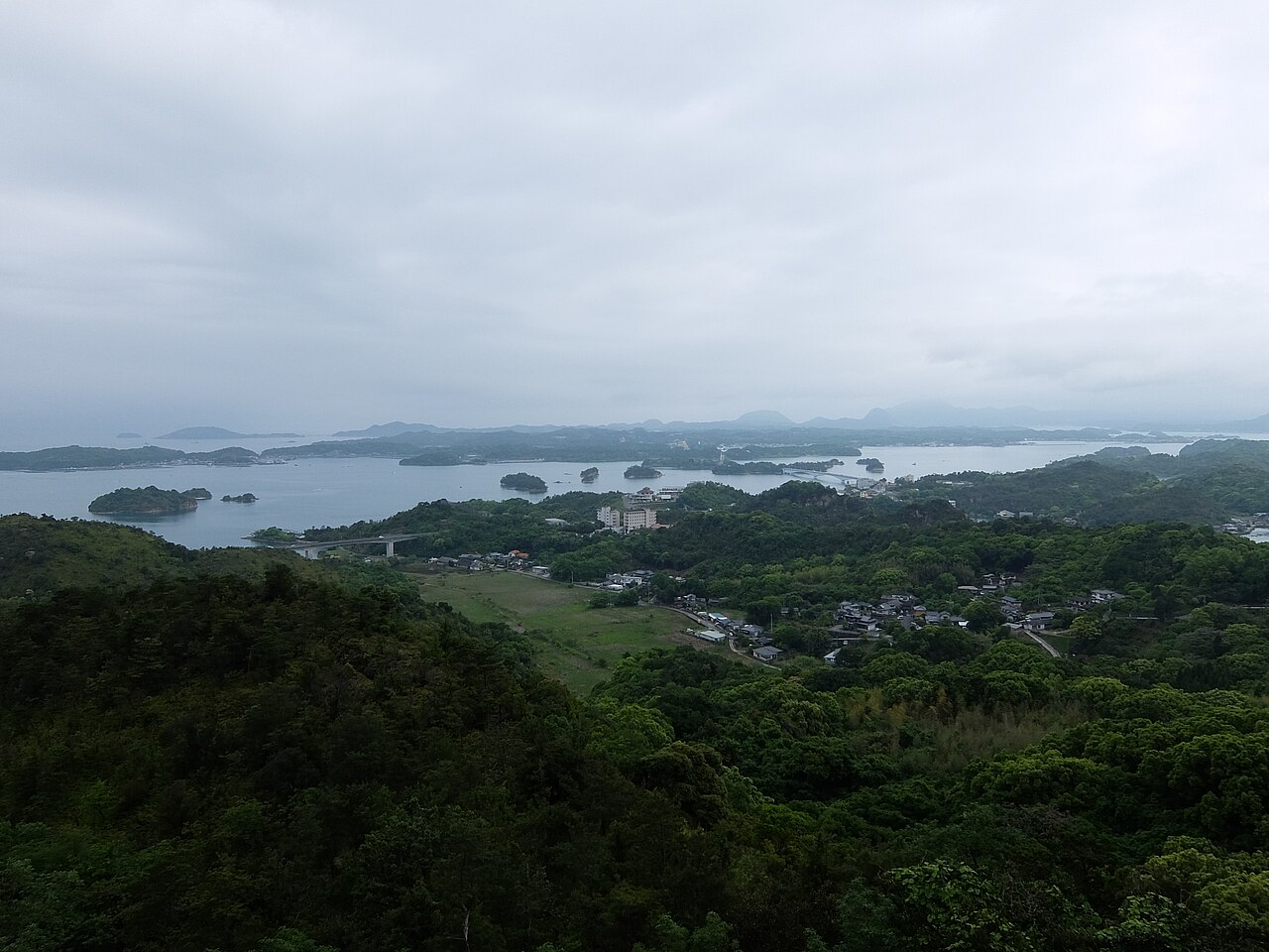 Amakusa Five Bridges from Sengan Mountain viewpoint (天草五橋)