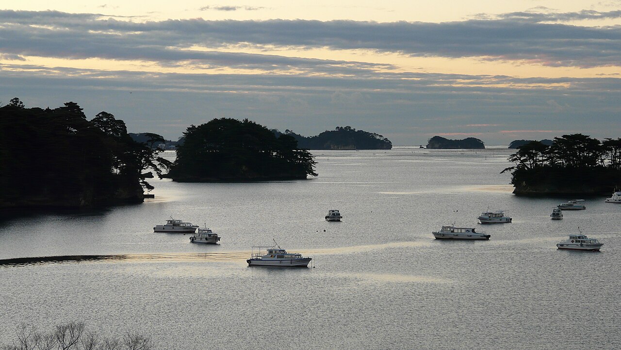 Matsushima bay with islands