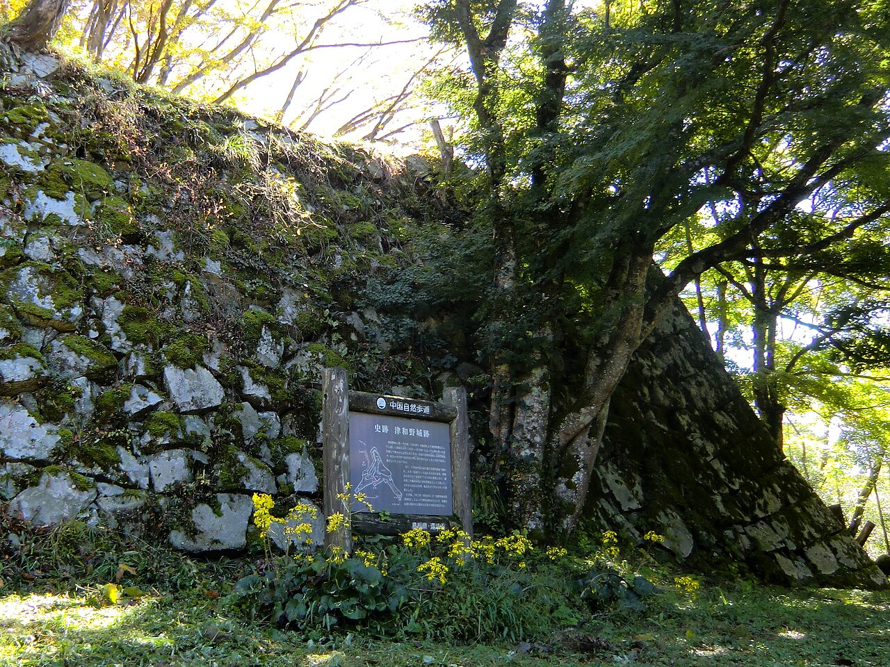 Tsuwano Castle ruins - stone walls and foundations