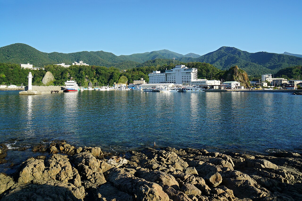 Utoro port and onsen town